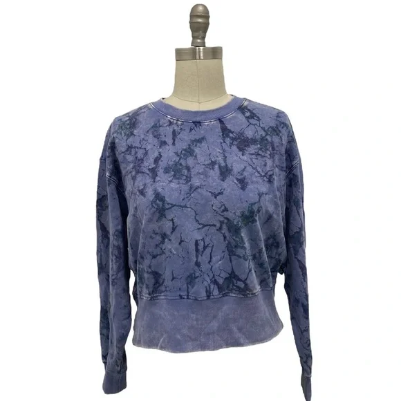 Women’s Tie-Dye Crop Sweater Blue JoyLab Size XS - Picture 1 of 7